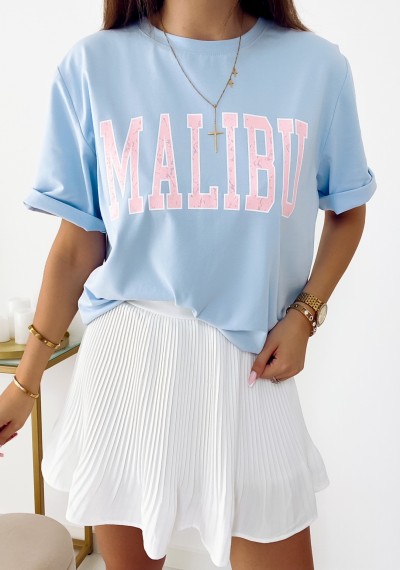 T-shirt MALIBU nadruk BLUE