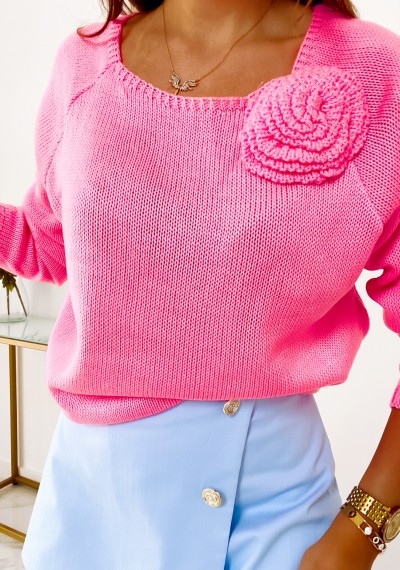 Sweter LILLA z różą CANDY ROSE 3