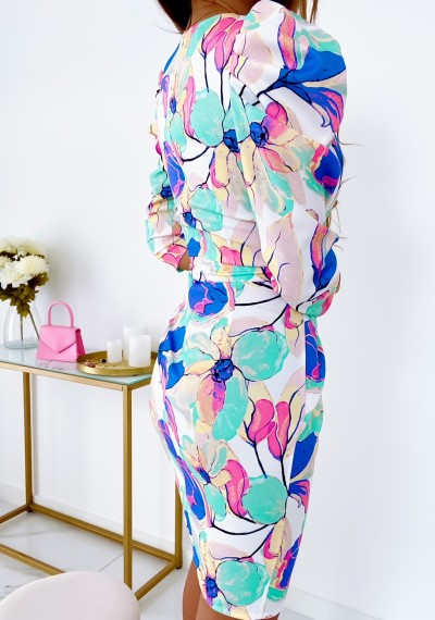 Sukienka RESEME kolorowy print -with BLUE 5