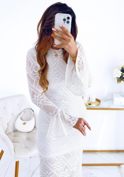 Sukienka SOPHIA koronkowa WHITE 6