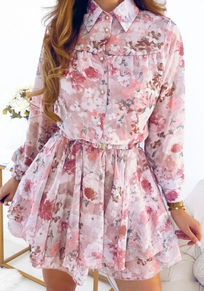 Sukienka SELENA szyfonowa kwiatowy print