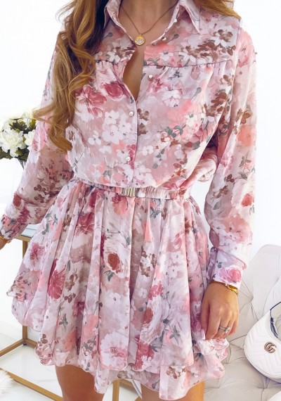 Sukienka SELENA szyfonowa kwiatowy print 3